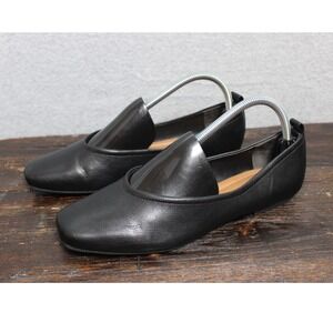 Nordstrom Rack Womens Square Toe Flat Black Shoe Size 9M